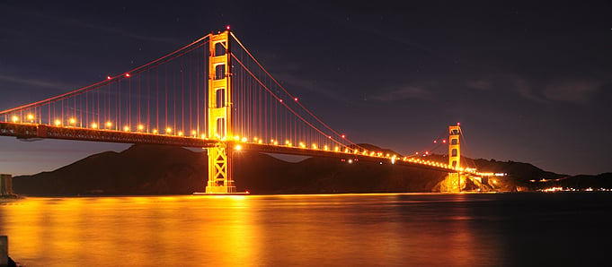 The Golden Gate bridge in San Francisco